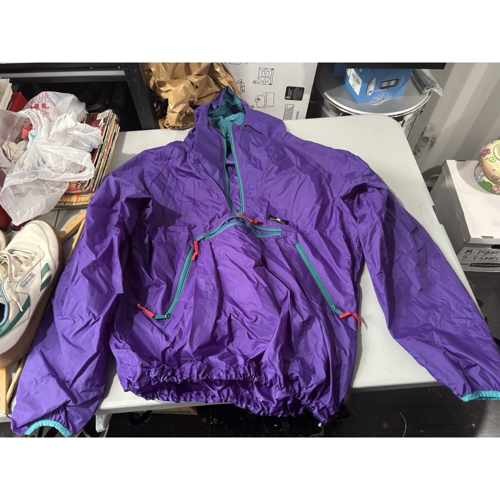 Vintage Sierra Designs Purple Nylon Lightweight Anorak Jacket XL